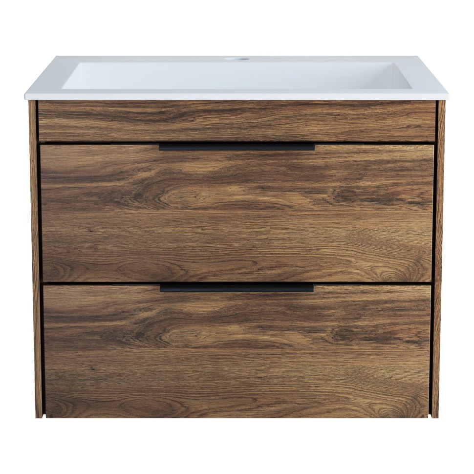 База под раковину Vincea  Chiara 2D 600 подвесная, 2 выкатных ящика soft-close, C.Oak