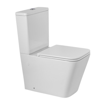 Чаша унитаза безободкового с сиденьем BelBagno ARDENTE-R BB02093CPR/SC