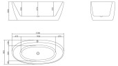 Акриловая ванна BELBAGNO BB404-1500-800