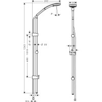 Душевой набор Hansgrohe Croma 100 хром 27791000