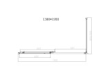 Душевой уголок Слим-Н (Слим-Н (Slim-N)) VSR-4SN9013CGGM, 1300*900, вороненая сталь, стекло тонированное