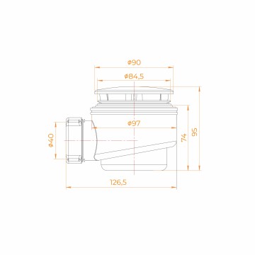 Сифон для поддонов E510C O 60 (81245100-01)