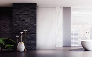 Душевая перегородка Veconi Korato KR-81FR, 800x2000, хром, стекло матовое