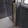 Душевая дверь Veconi Premium Trento PTD-30G, 1200х2000, брашированное золото, стекло прозрачное