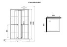 Душевая кабина Niagara Standart ST90/15QR/KL/BKT (90х90х225) низкий поддон(15см),черный,стекло прозрачное,3 места