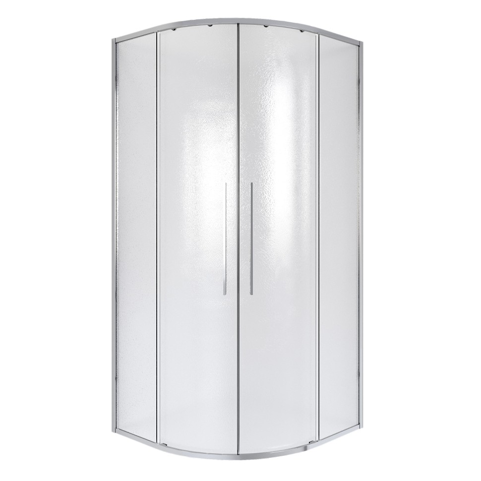 Душевое ограждение Niagara Nova NG-3627-34 (100х100х195) четверть круга, хром,двери раздвижные,стекло шиншилла,1 место