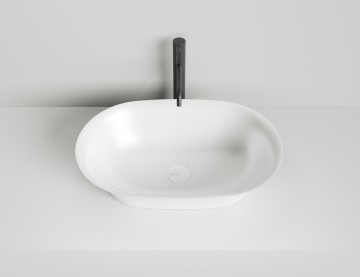 Раковина накладная MONA 600х390х165 S-Stone Матовое