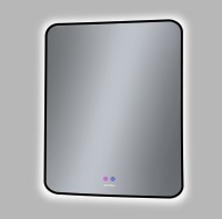 Зеркало ELEGANS-норма BLACK (700*800*45) LED с сенсорным выключателем и подогревом