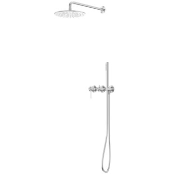 Душевая система ABBER Wasser Kreis 316 AF8118BST скрытого монтажа без излива, брашированная сталь