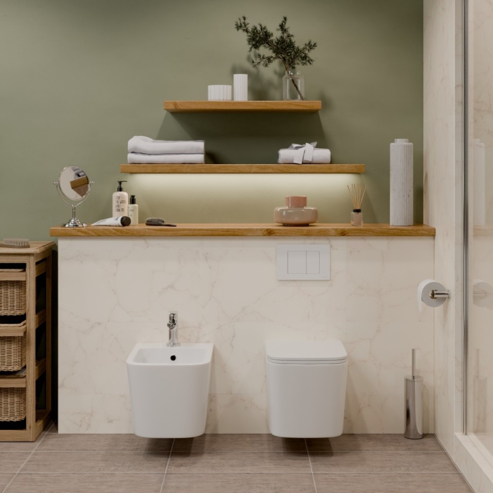 Биде IBERICA BLANCA TOLEDO BIDE глянцевый белый (IB.TLA.B12)