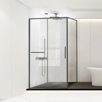 Душевой уголок Slim Soft VSR-1SS8012CLGM, 1200*800, вороненая сталь, стекло прозрачное