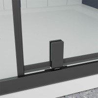 Душевая дверь Veconi Ottimo P20 GR, 1000x1900, графит брашинг, стекло прозрачное