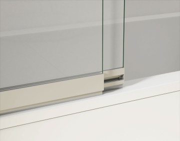Душевая шторка на ванну VSB-1E100CLG, 1000*1450, брашированное золото, стекло прозрачное
