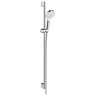 Душевой набор Hansgrohe Crometta: штанга 900 мм, ручной душ, 1jеt (Rаin), шланг, цвет: белый/хром 26537400