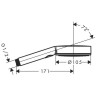 Ручной душ Hansgrohe Pulsify, 3jеt, Асtivаtiоn, настенный, цвет: черный матовый 24100670
