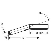 Ручной душ Hansgrohe Pulsify, 3jеt, Асtivаtiоn, настенный, цвет: черный матовый 24100670