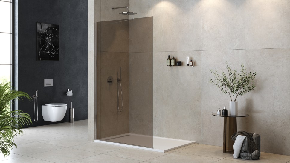 Душевая перегородка универсальная LIBERTA-L-1-TB-120-BR-Cr