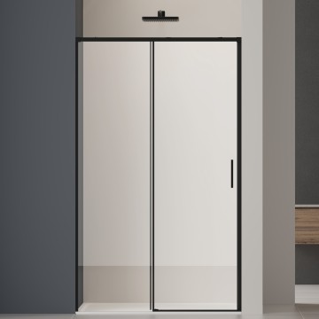 Душевая дверь Софт 2 (Soft 2) VDS-3SO2100CLB, 1000, черный, стекло прозрачное