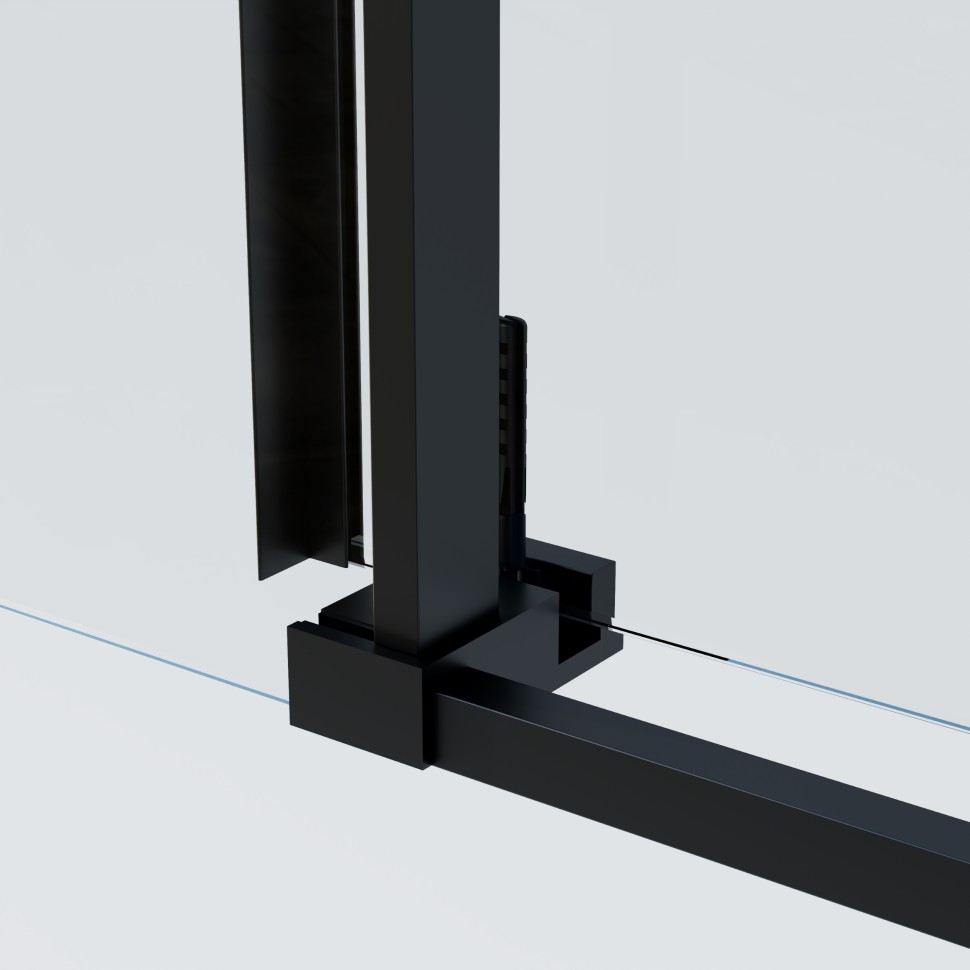 Душевая дверь Soft 2 VDS-3SO2100CLB, 1000, черный, стекло прозрачное
