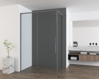 Душевой уголок Ultima VSR-7UL1010CLGM, 1000*1000, вороненая сталь, стекло прозрачное