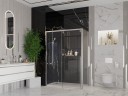 Душевое ограждение Ambassador Intense 110021105IX-80IX (160х80х200) прямоугольник,хром,стекло прозрачное,раздвижная,2 места