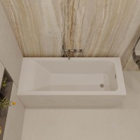 Ванна из искусственного камня SOLITA slim matt, 1800х800, белый, матовый