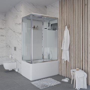 Душевая кабина Niagara Ultra NG-307-01R (120х80х220) высокий поддон(50см),стекло матовое,4 места