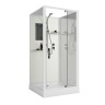 Душевая кабина Niagara Standart ST100/15Q/BK (100х100х200) квадрат,поддон 15см,распашная,проф.белый,без крыши,3 места