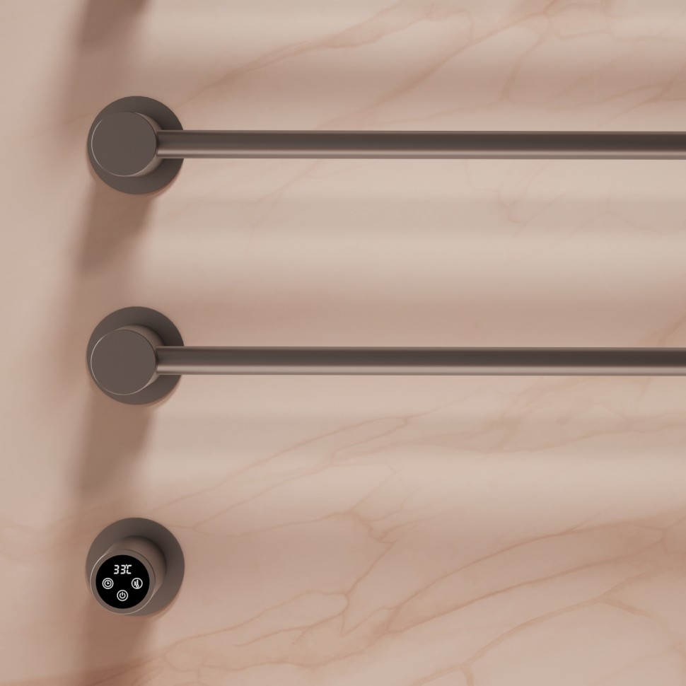 Полотенцесушитель электрический Vincea VTD-2H1GM, вороненая сталь, таймер