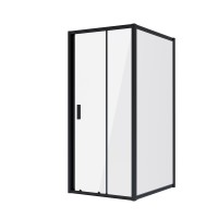 Душевое ограждение Niagara Nova NG-82-8AB-A100B (80х100х195) прямоугольник,черный, дверь раздвижная,стекло прозрачное,2 места