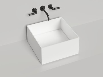 Раковина накладная ARMONIA SQUARE 02 450х450х250 S-Sense Глянцевое