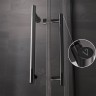 Душевой угол Veconi Premium Trento PTC-20GR, 900Х900x2000, брашированный графит, стекло прозрачное