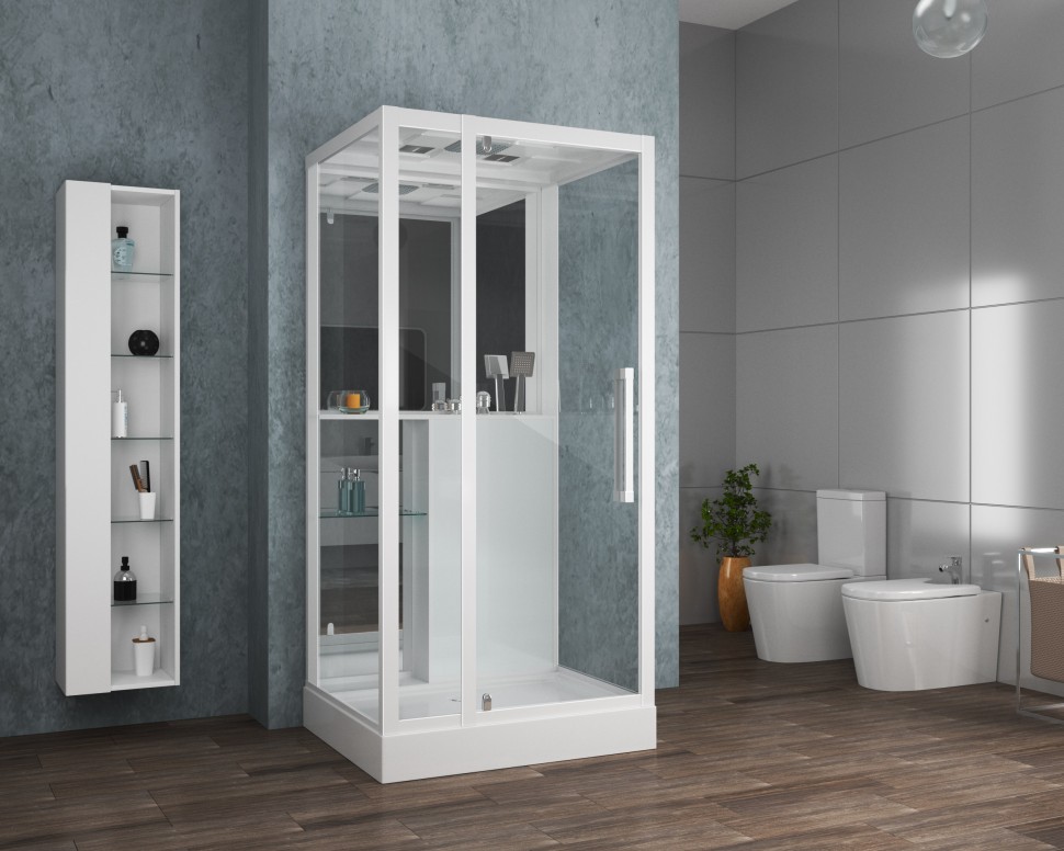 Душевая кабина Grossman Style GR166 (90x100x215) дверь распашная,5 мест