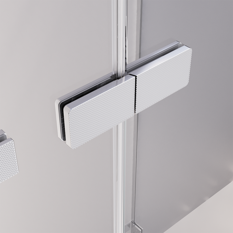 Боковая панель Veconi Premium Alassio SP CH, 800x2000, хром, стекло прозрачное осветленное