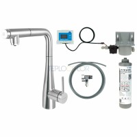 Смеситель для кухни, с комплектом фильтрации воды, с выдвижным изливом