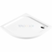 Акриловый душевой поддон, полукруглый, 80x80 см