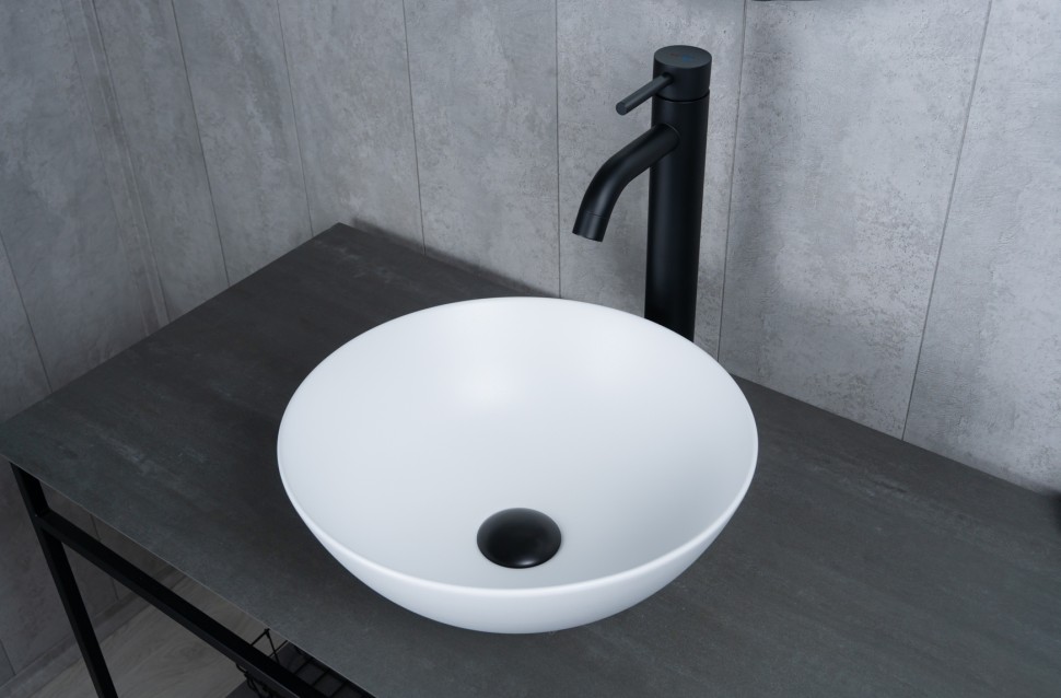 Раковина Gid 9081wm 51244 накладная белая матовая 36x36x14