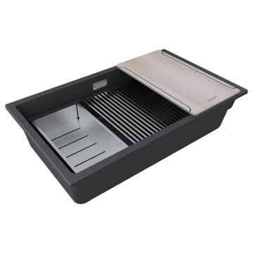 Мойка LUMI-MULTI SINK 74 UNI, IT-GRANIT, LU-MULTI 74-AN, антрацит, 740х450, Paulmark