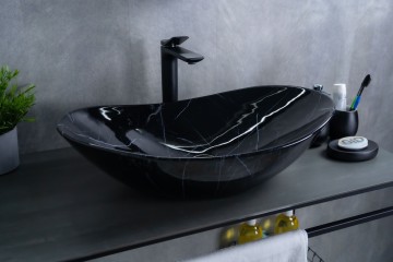 Раковина Gid Bs9811 54467 накладная под камень глянцевый 61x37x15
