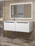 Тумба под раковину Uperwood Tanos 120 см, левая, белая/графит