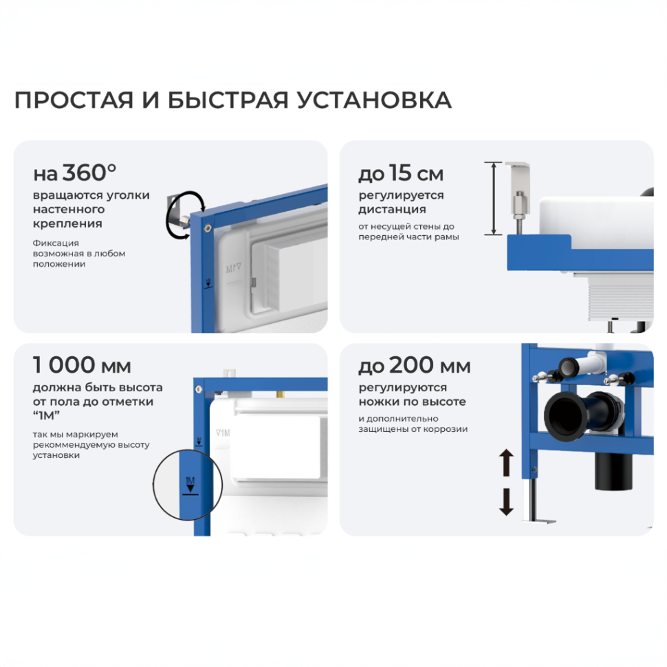 Комплект 2в1 IBERICA BLANCA инсталляция SILENCIO, кнопка смыва INOX-C розовое золото матовое (IB001.1172)