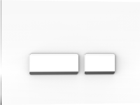 Кнопка смыва IBERICA BLANCA CRYSTAL-R стекло, белый глянцевый (IB.B022.001.00)