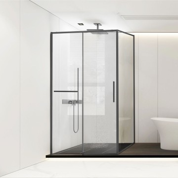 Душевой уголок Слим Софт (Slim Soft) VSR-1SS9015CLGM, 1500*900, вороненая сталь, стекло прозрачное
