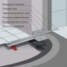 Желоб BERGES водосток SUPER line 750, матовый хром, S-сифон D50 H60 боковой