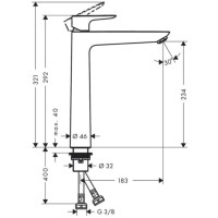 Смеситель для раковины Hansgrohe Talis E (71717140) бронза
