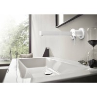 Смеситель для раковины Hansgrohe Finoris (76050700) скрытого монтажа, белый матовый