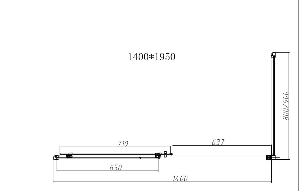 Душевой уголок Слим-Н (Слим-Н (Slim-N)) VSR-4SN9014CGGM, 1400*900, вороненая сталь, стекло тонированное