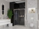Дверь в нишу Ambassador Intense 110021105IX (160х200) хром,стекло прозрачное,раздвижная,1 место