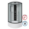 Душевая кабина Niagara Classic NG-6708-14G (90х90х215) высокий поддон(40см),черный,стекло прозрачное,4 места