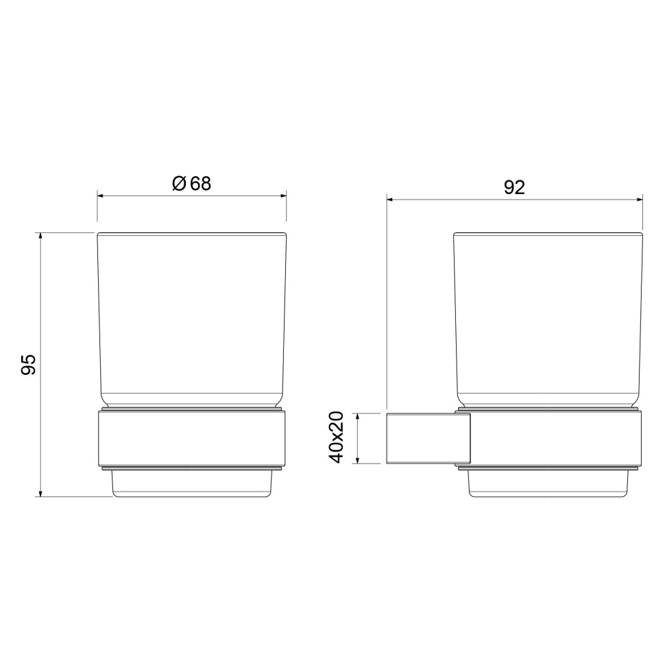 Стакан для зубных щеток Timo Luiro 18531/03 черный
